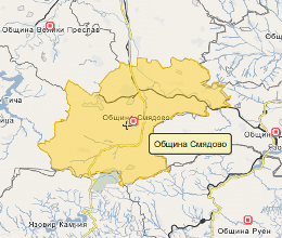 Карта на община Смядово
